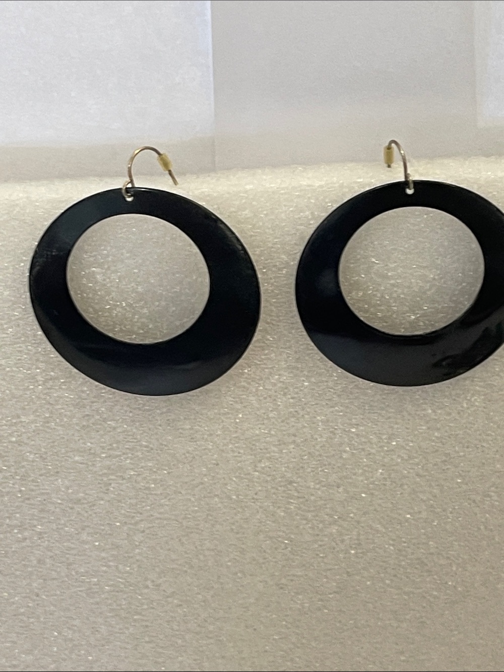 Black Open Circle Drop Earrings - Women Jewelry